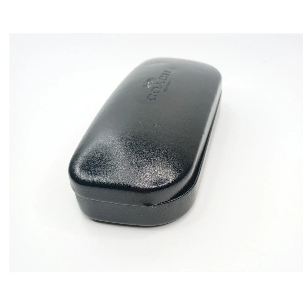 Coach Black Hard Eyeglass Clamshell Sunglasses Protector Logo‎ Gold CASE ONLY